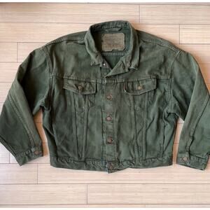 Vintage Levis Jacket Mens XLarge Green Denim Trucker 70598-2637 Type 3 USA 90s